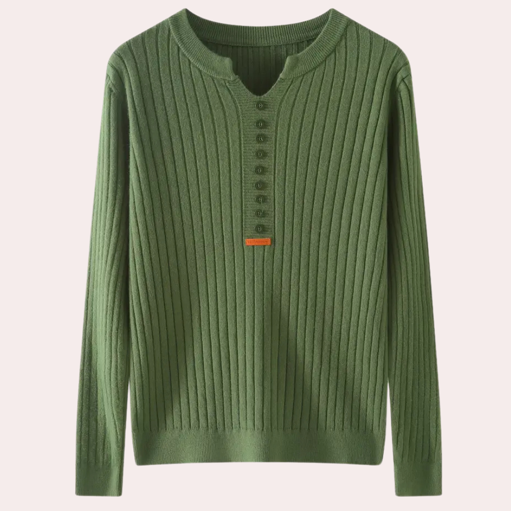V-hals trui met knoopdetails voor dames
