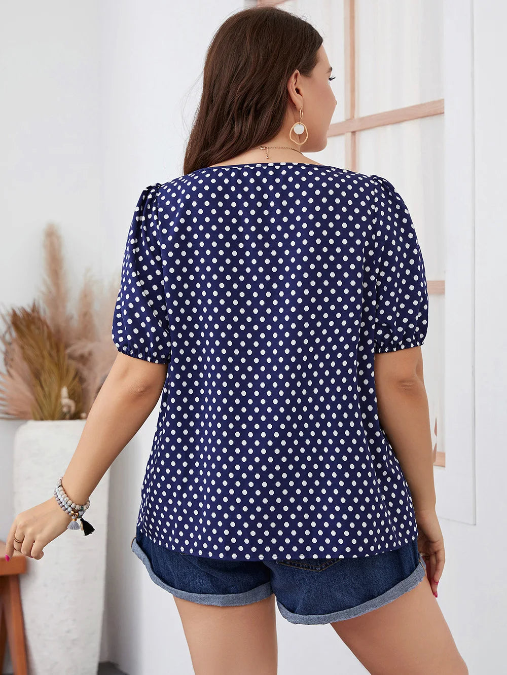 Jade plus-size top