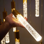 Hanglamp van glas in cilindervorm