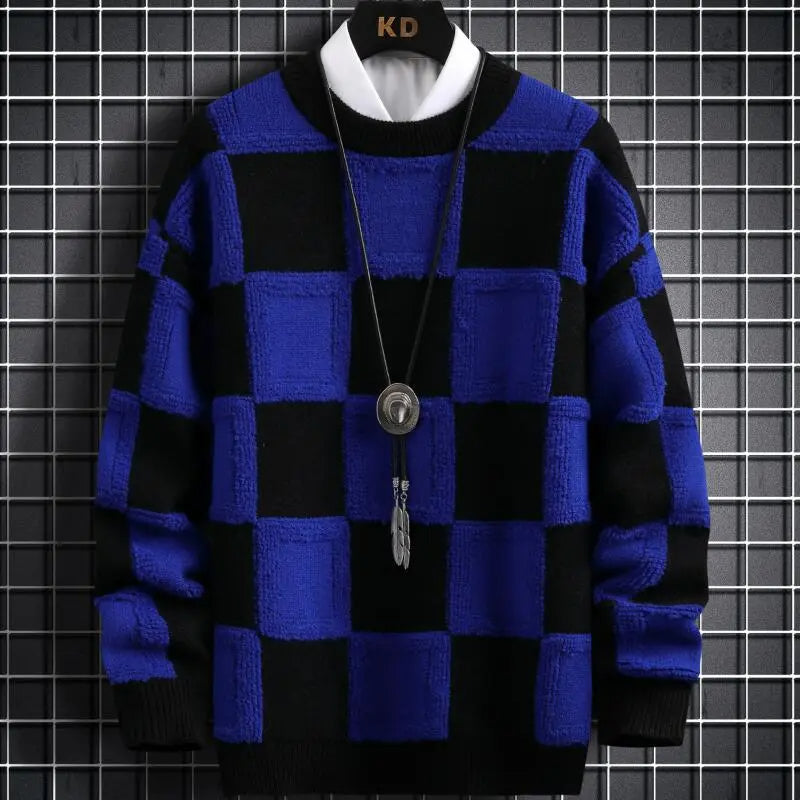 Plaid trui