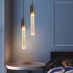 Hanglamp van glas in cilindervorm