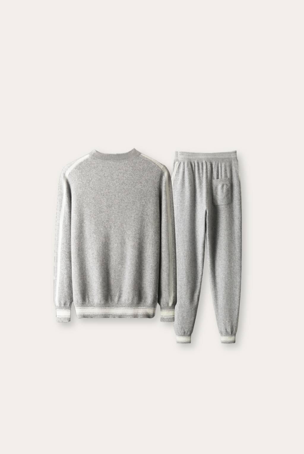 Lichtgrijze kasjmier merinowol set