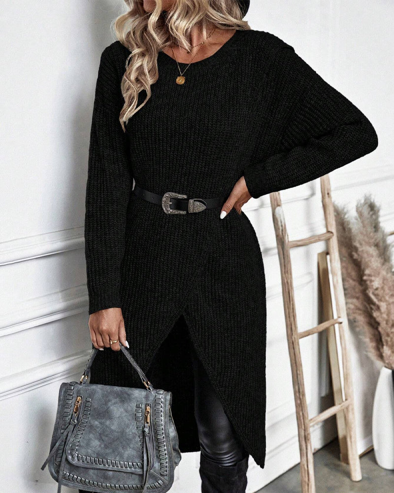 Effen sweaterjurk