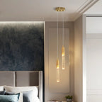 Hanglamp van glas in cilindervorm