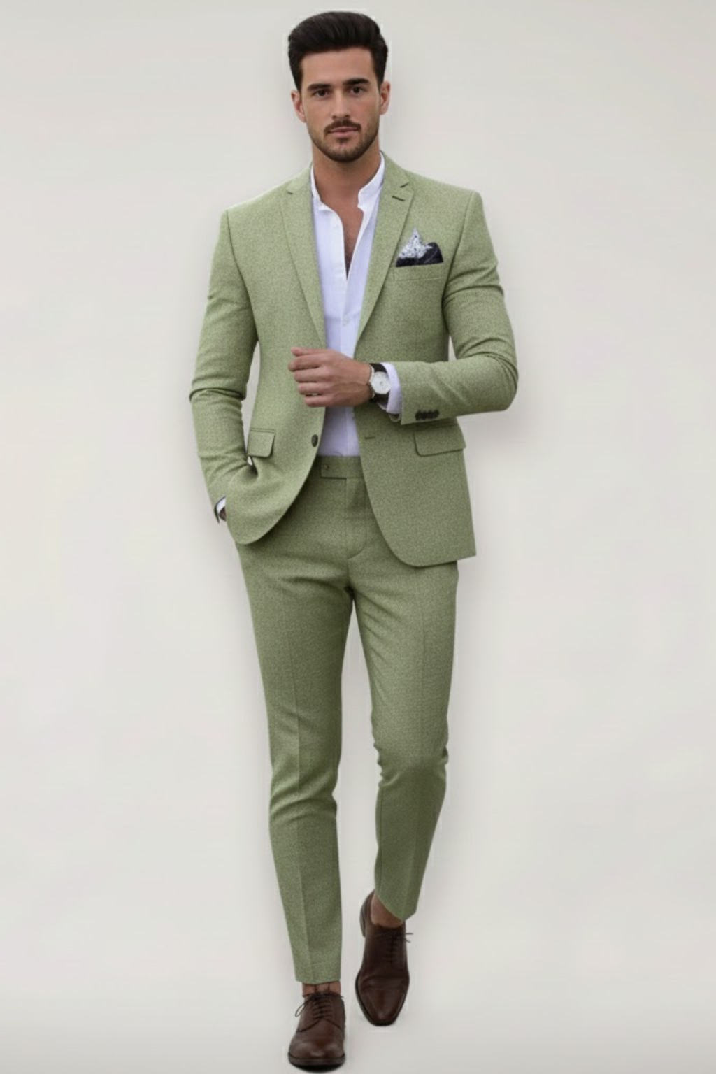 Ireneus | Slim-fit herenpak met taps toelopende broek