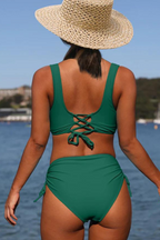 Effen bikiniset met sportieve twist