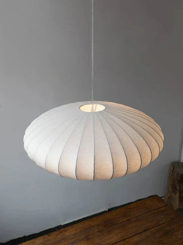 Zijden hanglamp met kristallen