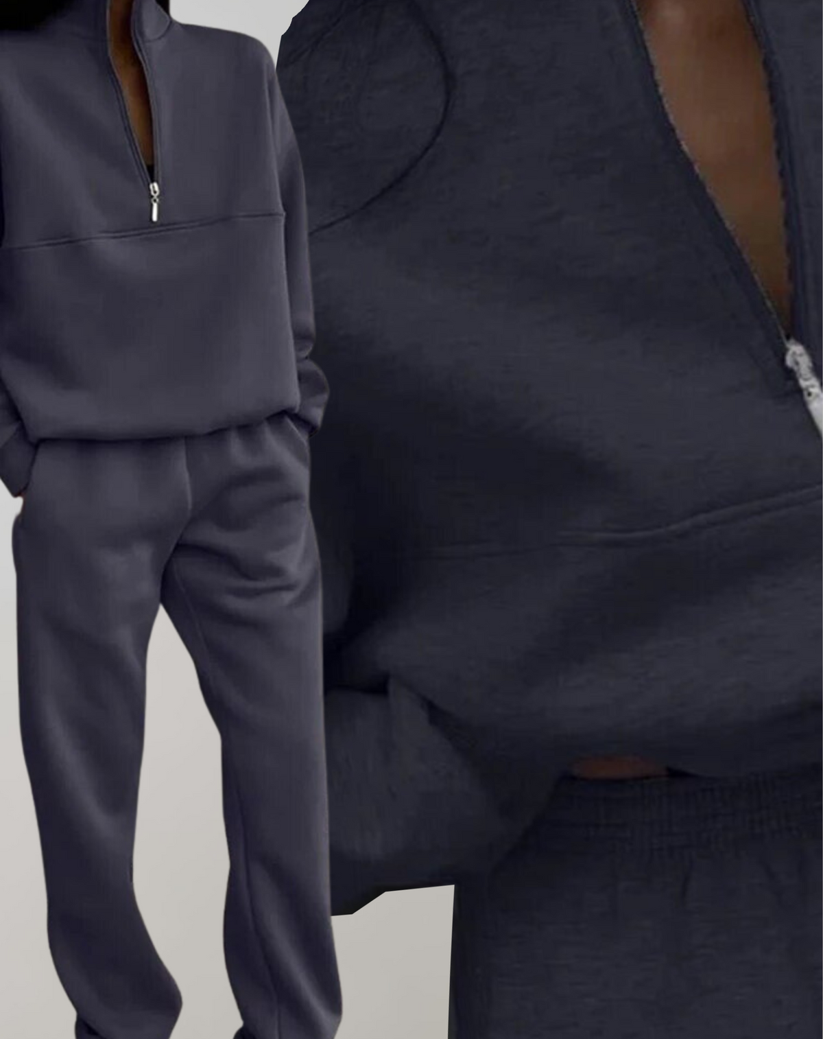 Tweedelige fleeceset met top en broek