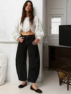 Mid-Rise barrel jeans