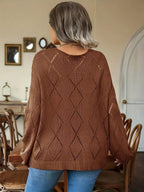 Oversized dames gebreide trui in plus size