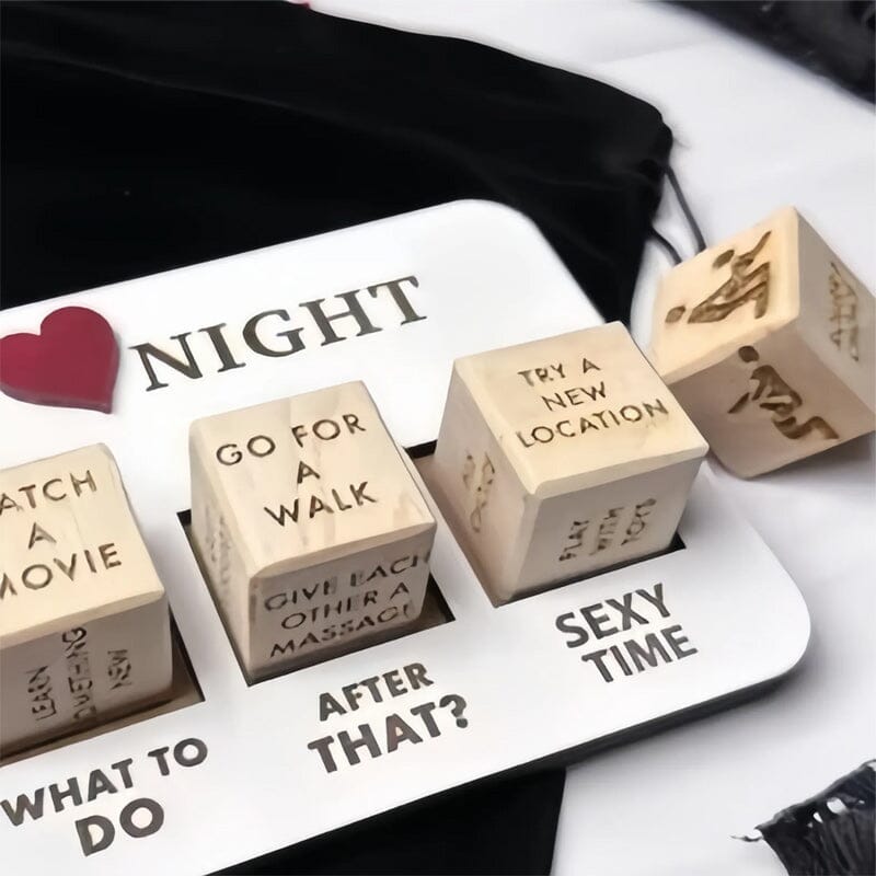 Houten date night dobbelstenen set – creatieve en spannende date ideeën