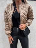Gewatteerd dames bomberjack met zakken