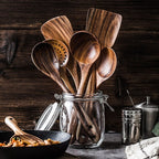 Natuurlijke houten keukenset