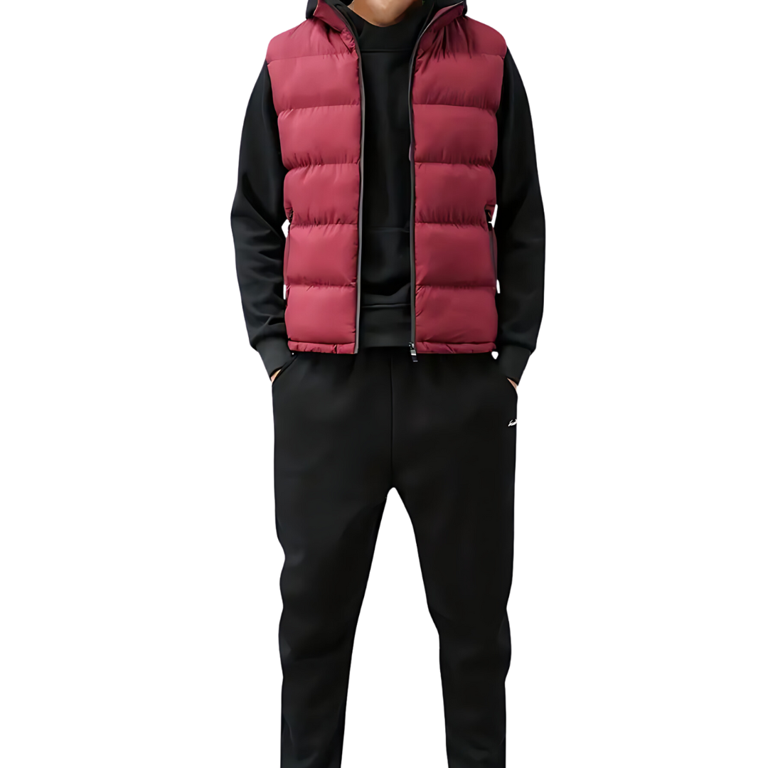 Xander | Gewatteerde herenbodywarmer met zakken
