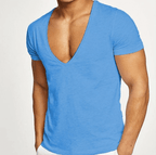 Lässig en figuuraccentuerend heren V-hals T-shirt