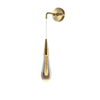 Wandlamp in druppelvorm met warme gloed