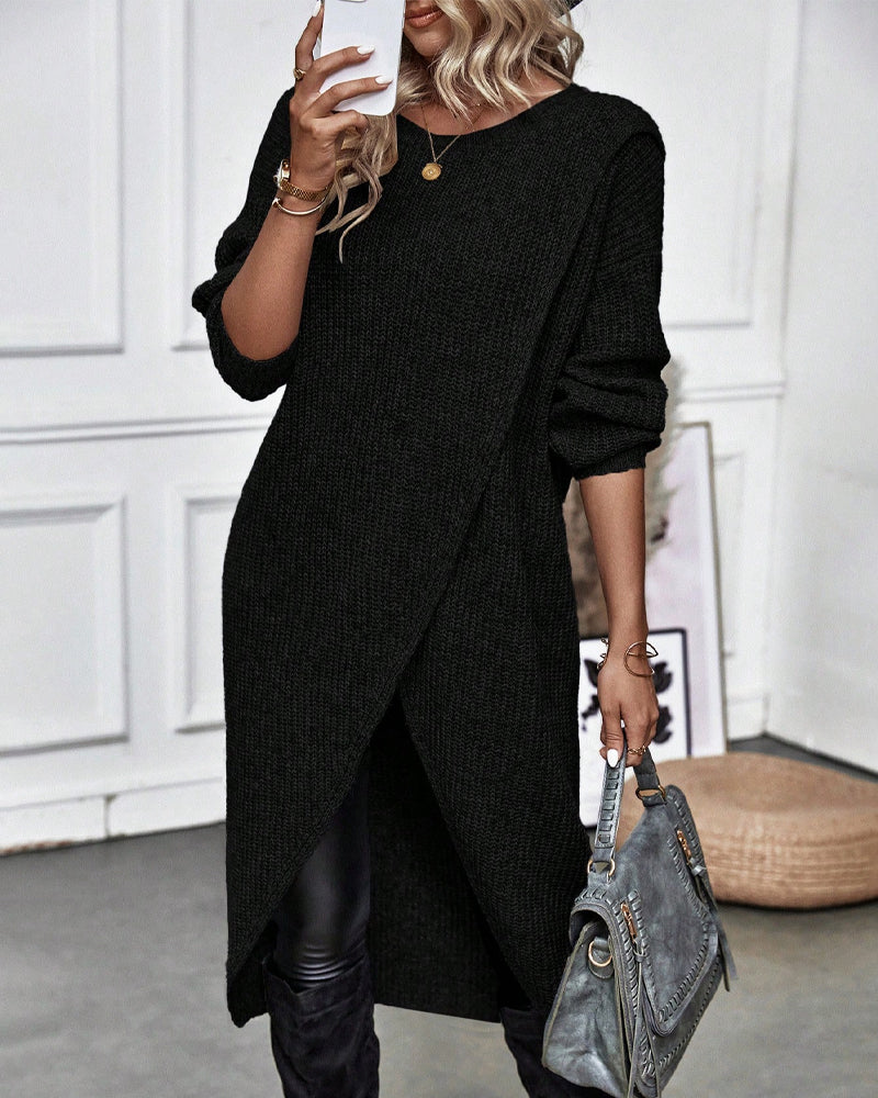 Effen sweaterjurk
