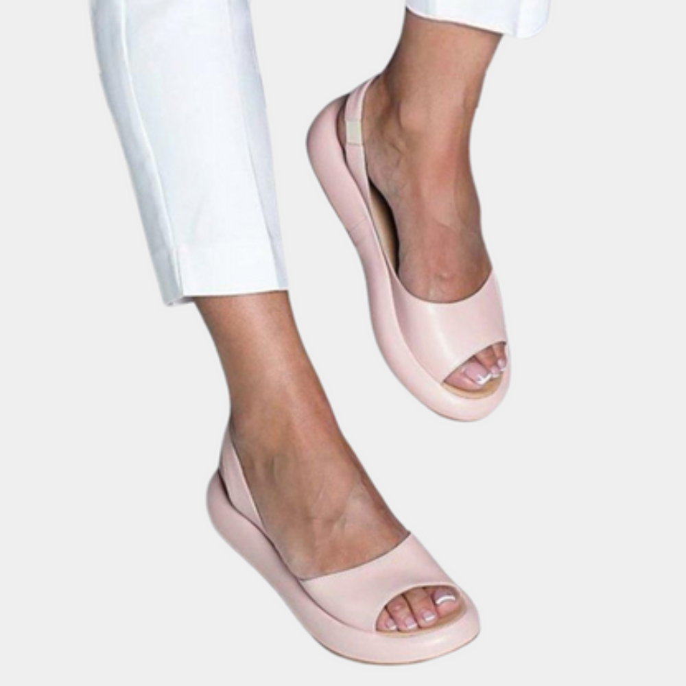 Dames zomerschoenen met dikke zool
