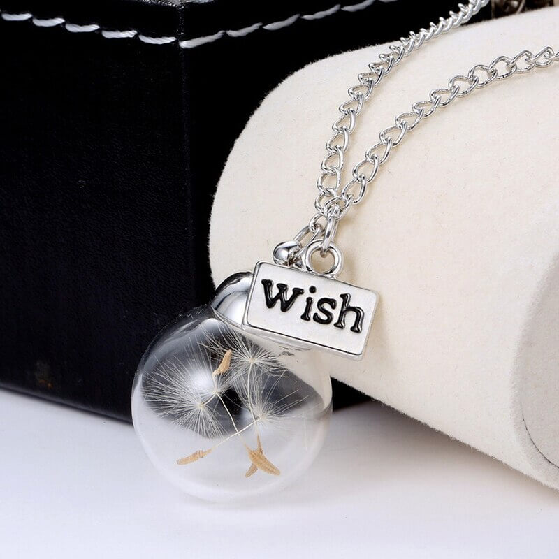 Vintage wens paardebloem ketting