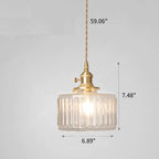 Kristallen vintage hanglamp