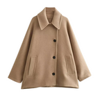 Dames tussenjas in oversized look met knoopsluiting — afbeelding 4