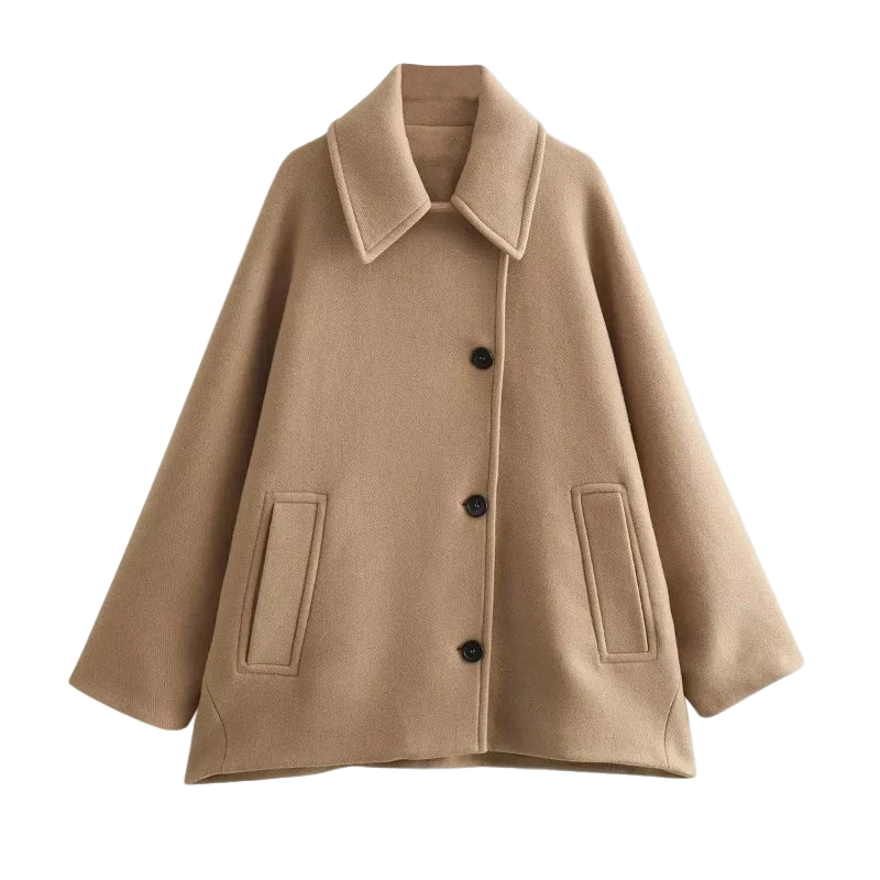 Dames tussenjas in oversized look met knoopsluiting — afbeelding 4
