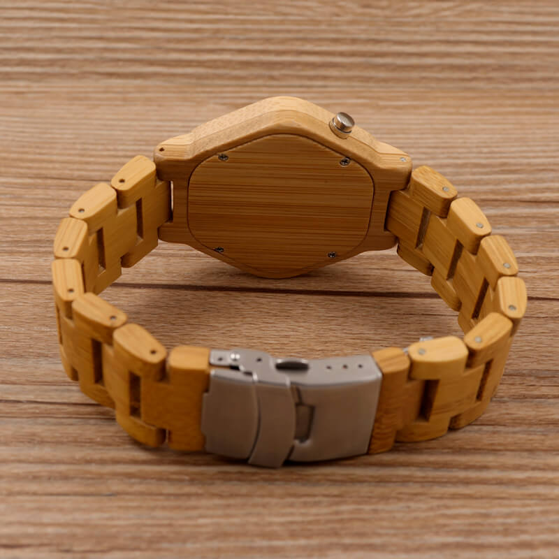 Digitaal houten led-horloge – breedte: 22.5mm