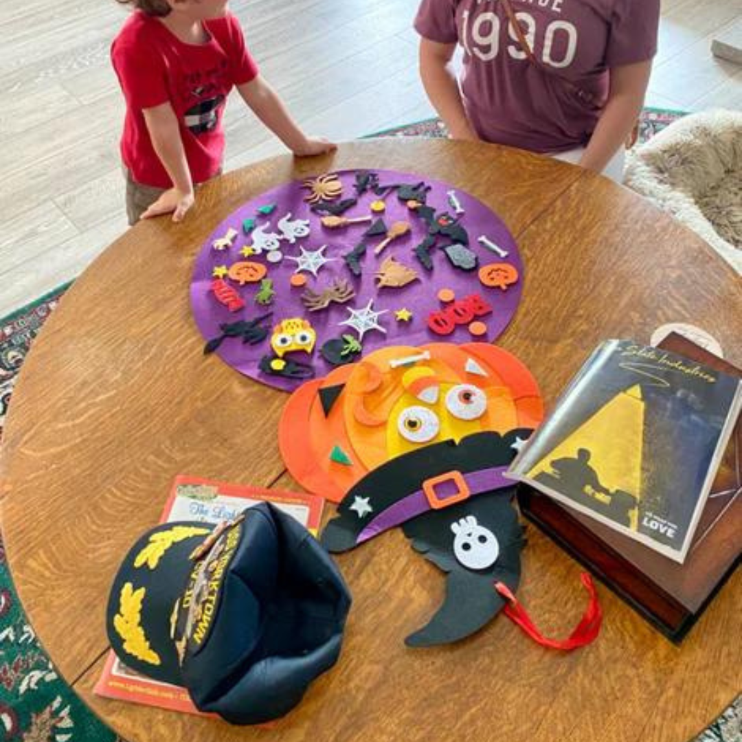 Halloween DIY feltboard met pompoen