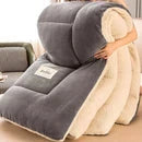 Winterdekbed met flanellen fleece en wol-polyestervulling
