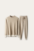 Lichtbruine kasjmier merinowol set