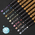 Markers met metallic effect