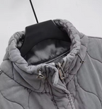 Grijze mouwloze katoenen bodywarmer
