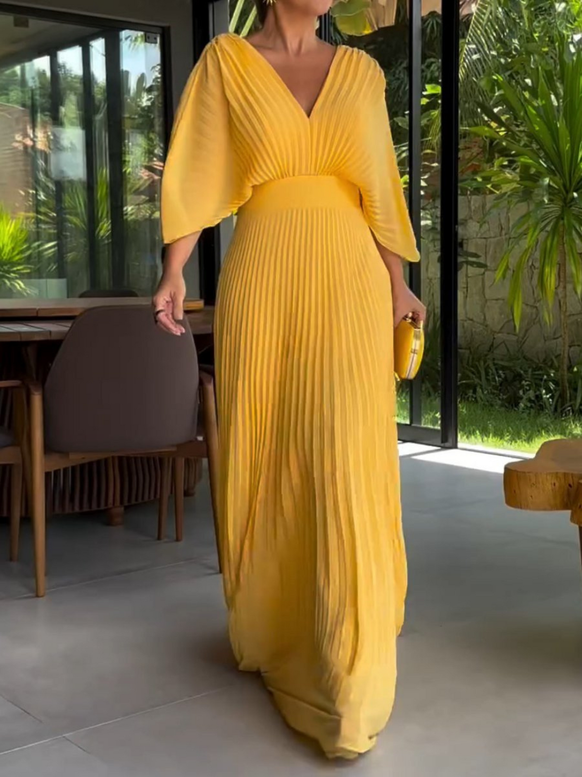 Adeodata | Geplooide maxi-jurk voor dames