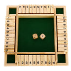 Houten dobbelstenen bordspel