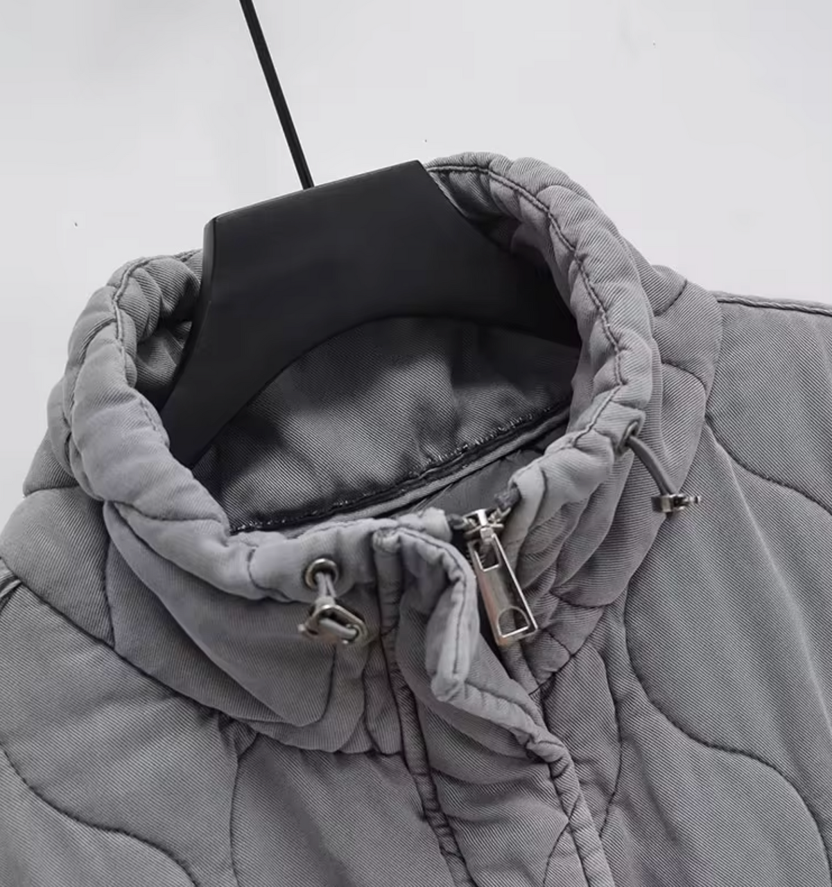 Grijze mouwloze katoenen bodywarmer