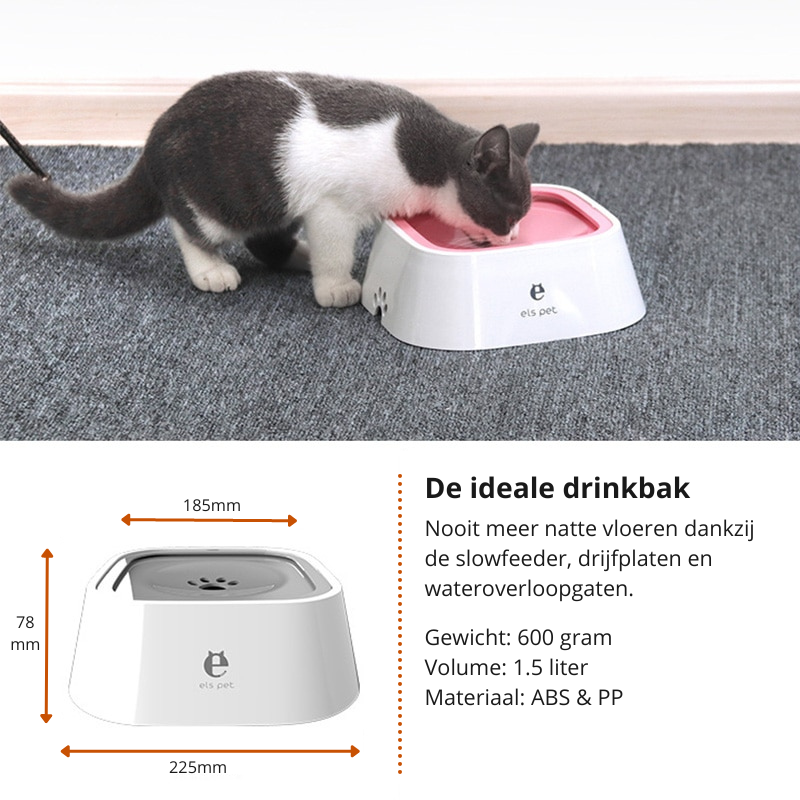 Drinkbak met waterdispenser Pet Splash Bowl
