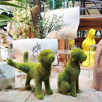 Groene gevlokte dierendecoratie voor buiten