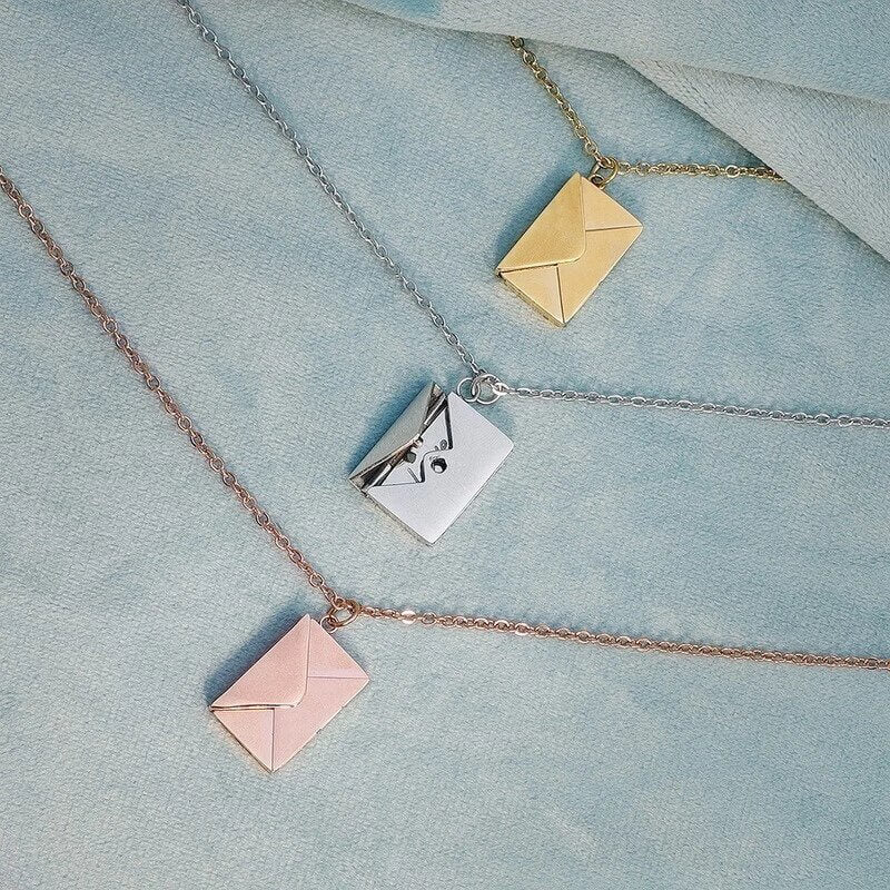 Envelop locket ketting