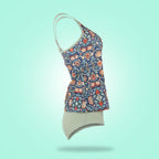 Mouwloze bikini met aantrekkelijk patroon