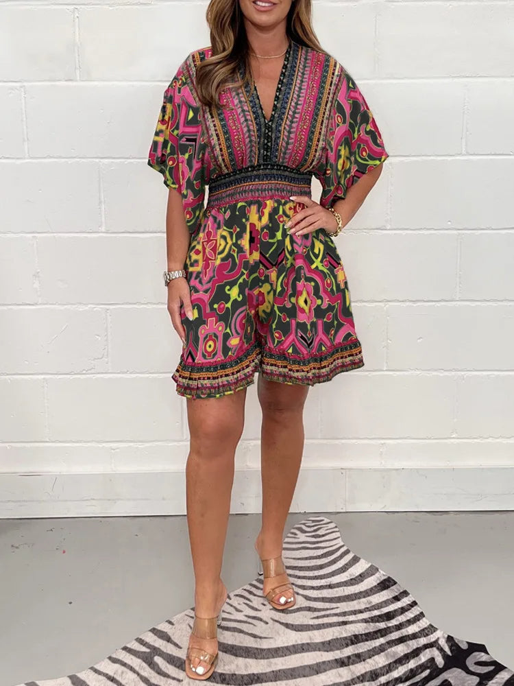 Odette plus size playsuit