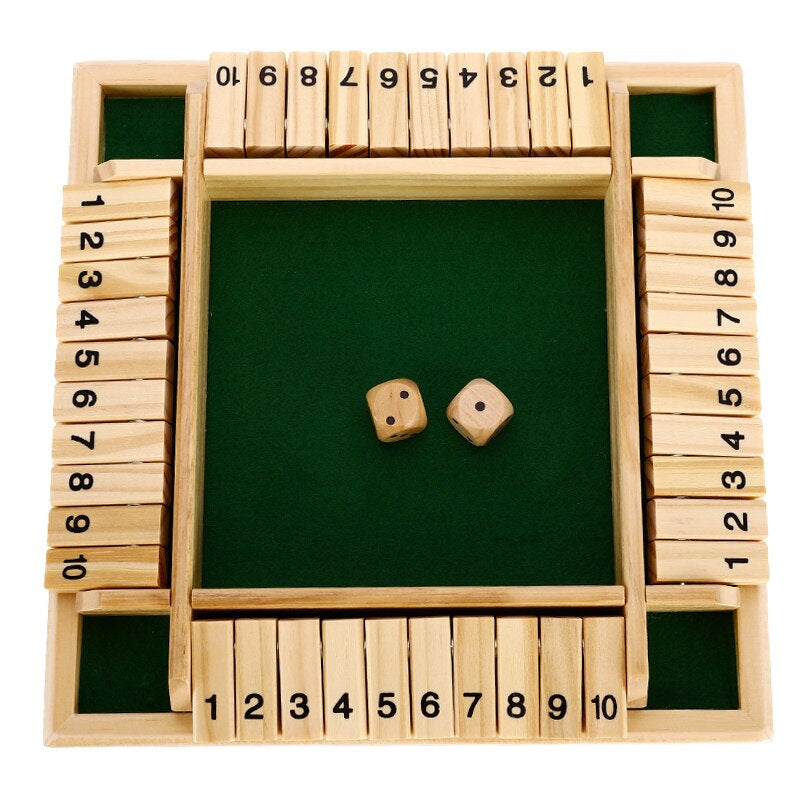 Houten dobbelstenen bordspel