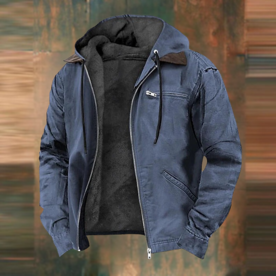 Norbert | Herenwintervest met capuchon en rits