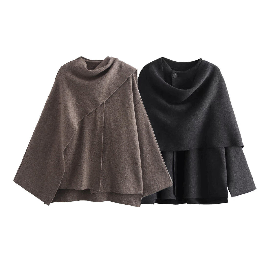 Dames winterponcho