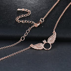 Glimmende engel vleugels hanger ketting