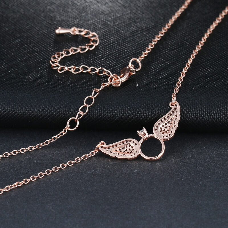 Glimmende engel vleugels hanger ketting