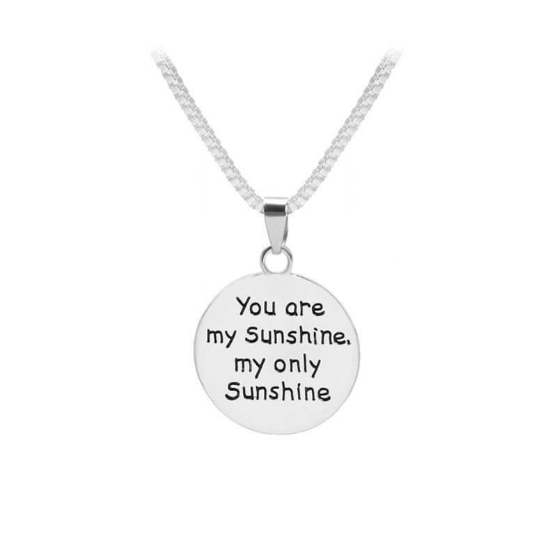 Jij bent mijn sunshine zilver ketting