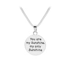 Jij bent mijn sunshine zilver ketting