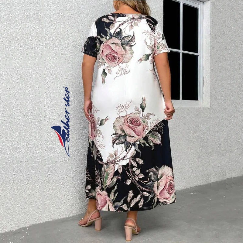 Rhoda plus-size maxi-jurk