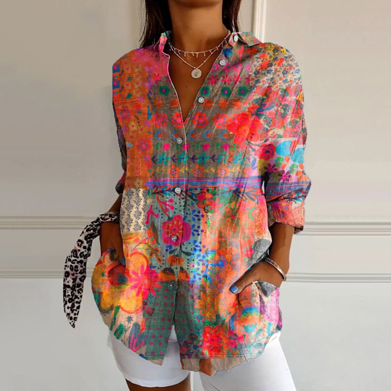Marcelle | Lichte damesblouse met bloemenprint