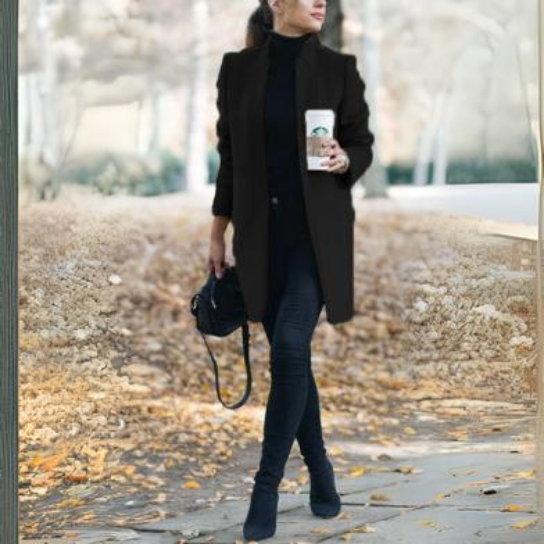 Dames winterjas met staande kraag en tijdloos design — afbeelding 29